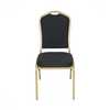 Atlas Commercial Products Crown Back Banquet Chair, Gold Frame, Black Pattern CBC9BKFGF
